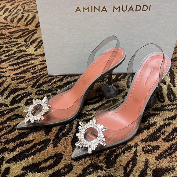 Amina muaddi begum glass pumps clear gray - Picture 3 of 7